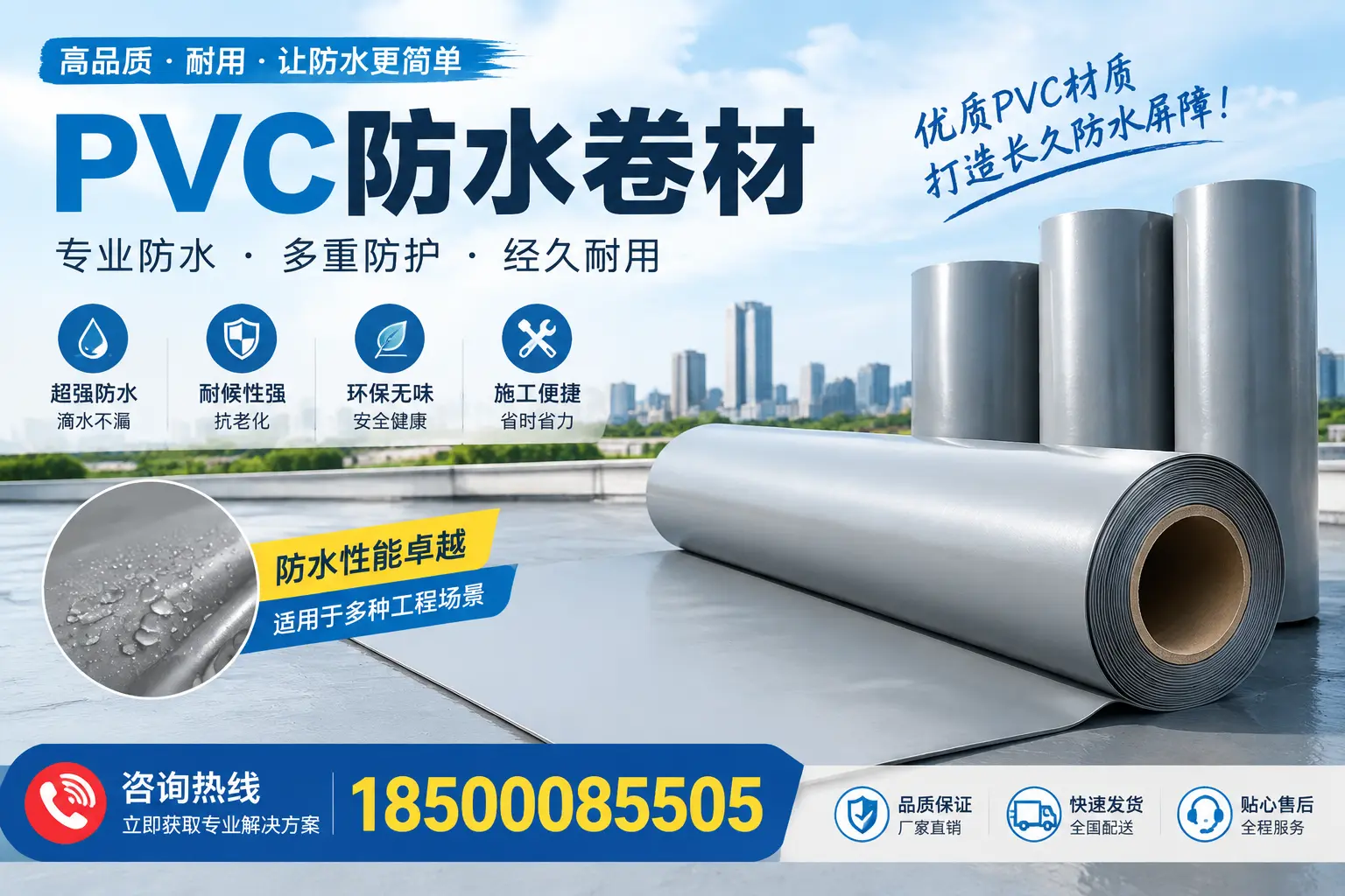 什么是pvc防水卷材?吉安消费者需了解的基础知识