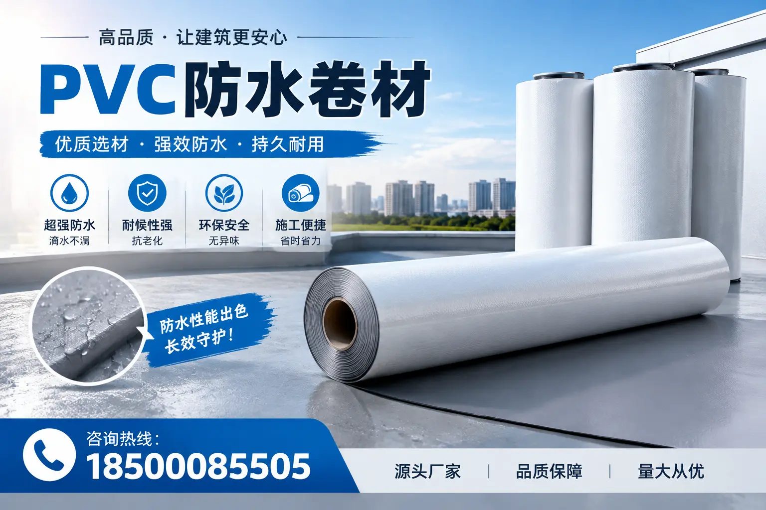 PVC防水卷材施工过程详解,确保在吉安顺利完成项目